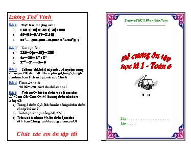 Đề cương ôn tập học kì 1 - Toán 6 Trường THCS Phan Sào Nam